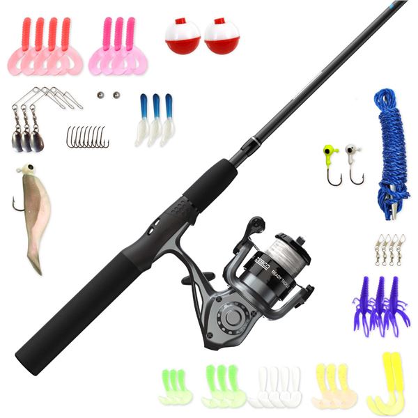 Zebco Ready Tackle 562 Spin Combo With 53 Piece Tackle Kit, New