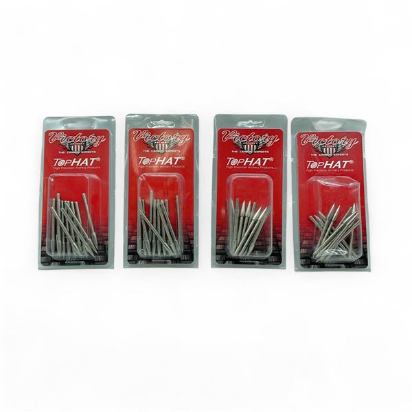 Victory Archery TopHat Points for 60 -70 -80 Grains, 250, 300, 350, 400, 450 Spines 12 Pack X 4 Qty