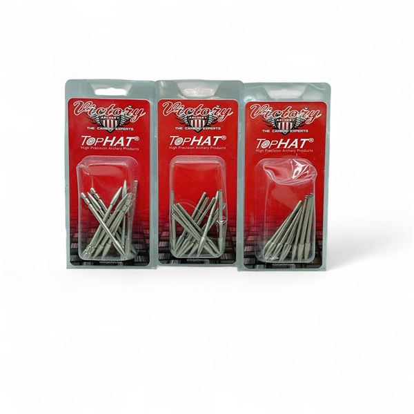 Victory Archery TopHat Points for Field Point VAP .221, 12 Pack X 2, and 120-130-140 Grain 12 Qty
