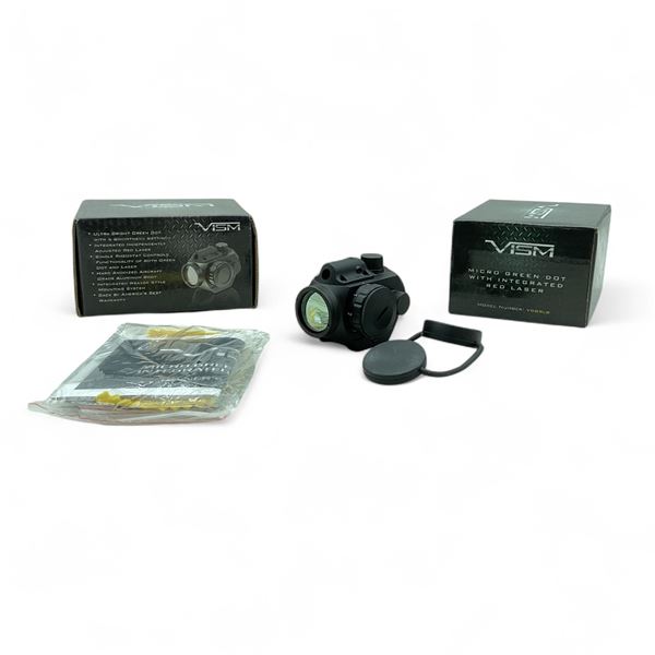 VISM Micro Green Dot Optic with Integrated Red Laser on Mount X 2
