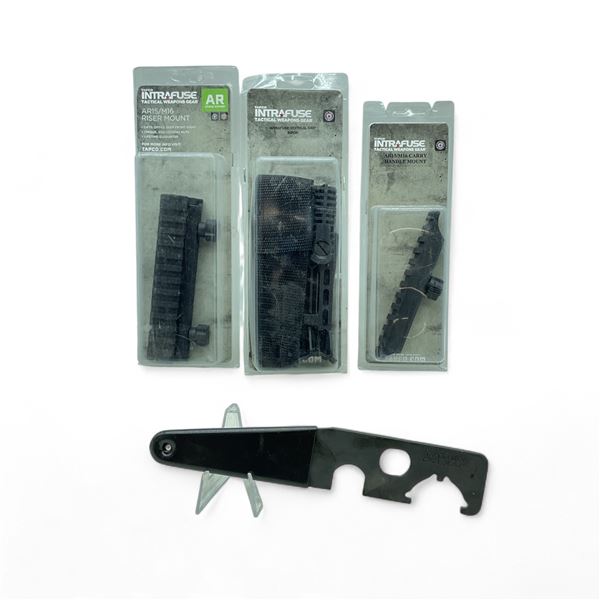 Tapco Intrafuse AR-15/ M16 Carry Handle, Vertical Grip Bipod, Riser Mount and AR Mil Spec Wrench