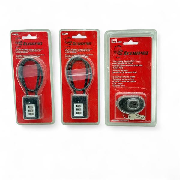 Assorted Scorpio Locks X 3