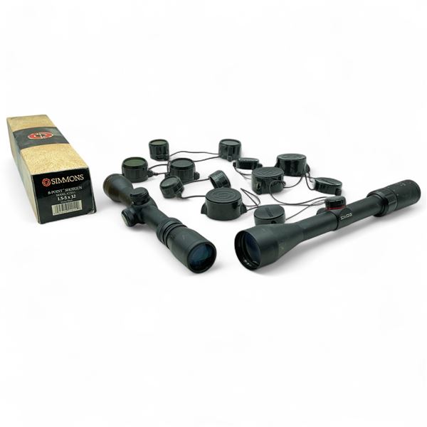 Simmons 8 Point 1.5 - 5 X 32 mm Shotgun Scope and Simmons Blazer 3-9 X 40 mm Scope with Duplex