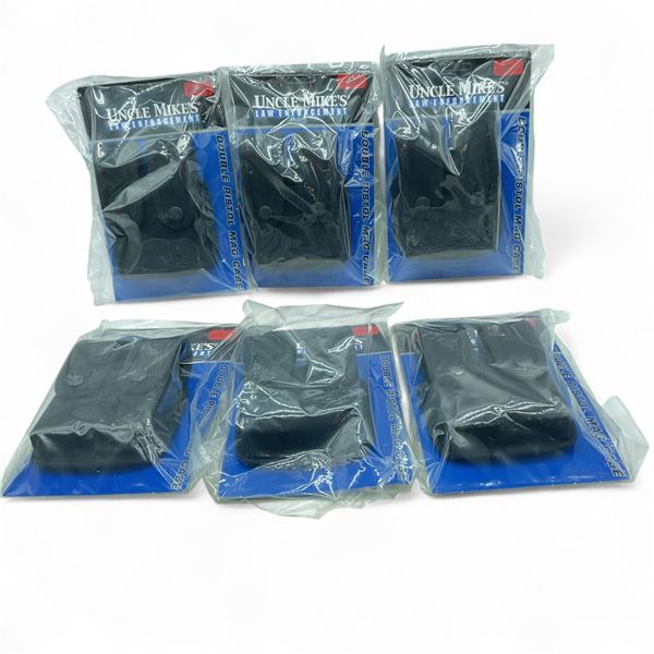 Uncle Mike's Double Row Double Pistol Magazine Case X 6