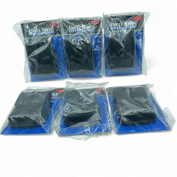 Uncle Mike's Double Row Double Pistol Magazine Case X 6
