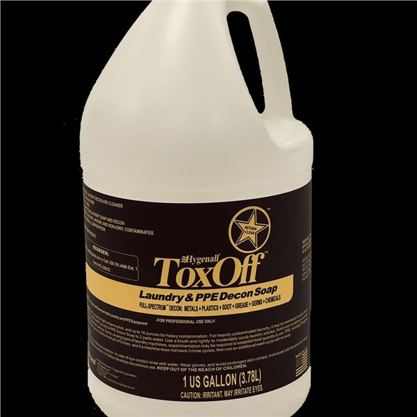 Hygenall ToxOff Laundry Detergent & PPE Cleaner, 1 Gallon, New