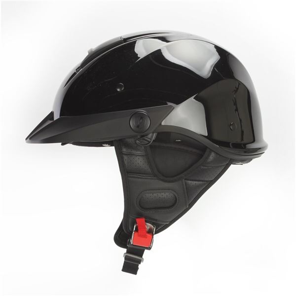 LS2 Helmets Rebellion Motorcycle Half Helmet, Gloss Black, Size: X-Large, New