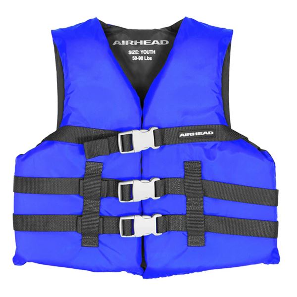 Airhead Youth Life Vest, Blue X 6 Qty, New