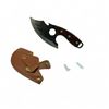 Image 1 : Fixed 5" Blade Knife with Wooden Handle and Sheath