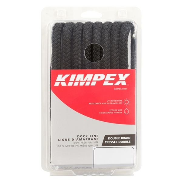 Kimpex Multi-Filament Polypropylene Dock Line 15' - 1/2", Polypropylene, Multi-filament, New