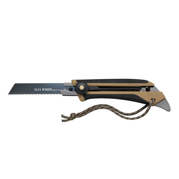 Olfa Works Outdoor Utility Knife, 3.22" Retractable Blade, Sand Beige, New