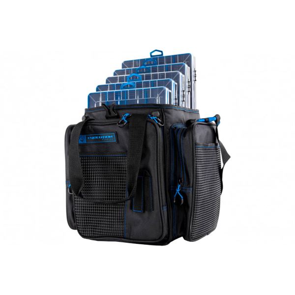 Evolution 3700 Topless Vertical Tackle Bag, Black/ Blue, New