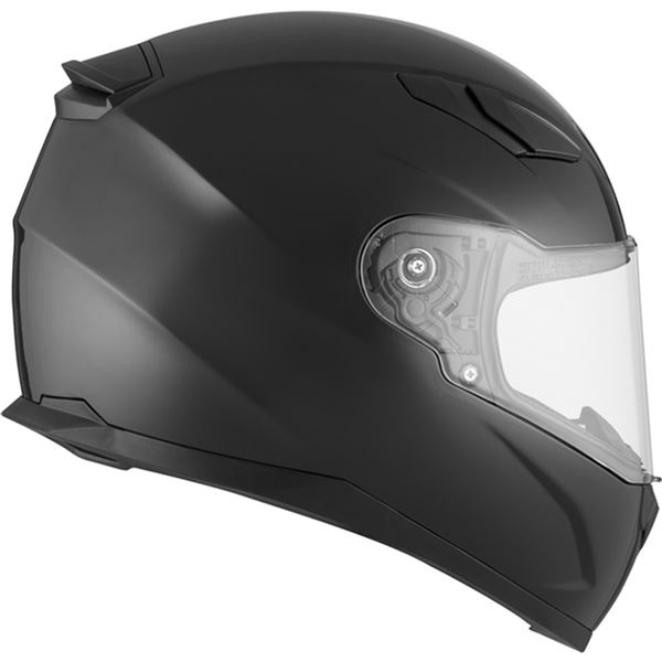 CKX RR619 Full Face Summer Solid Helmet, Black Size Large, New
