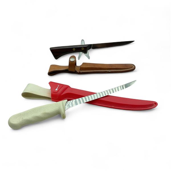 Western Fillet Knife with Wood Handle and Garcia Fillet Knife with Plastic Handle