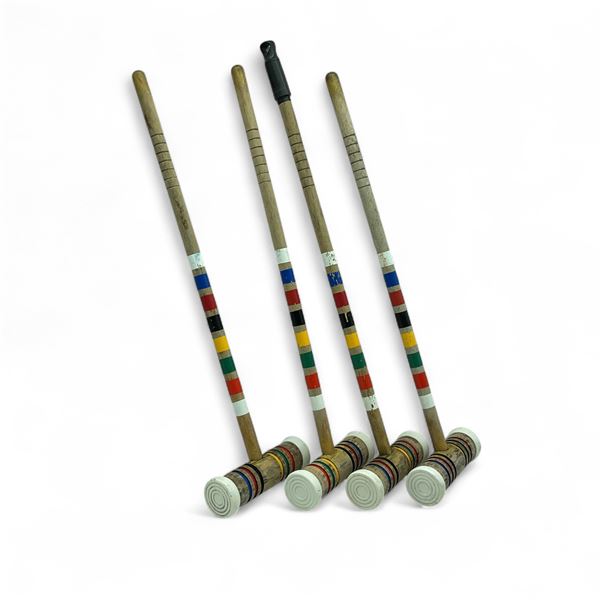 Wooden Croquet Mallets X 4 Qty