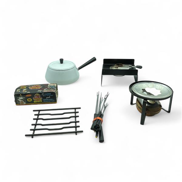 Fondue Set with 2 Different Burners/ Heaters & Magic Heat Burner Fuel