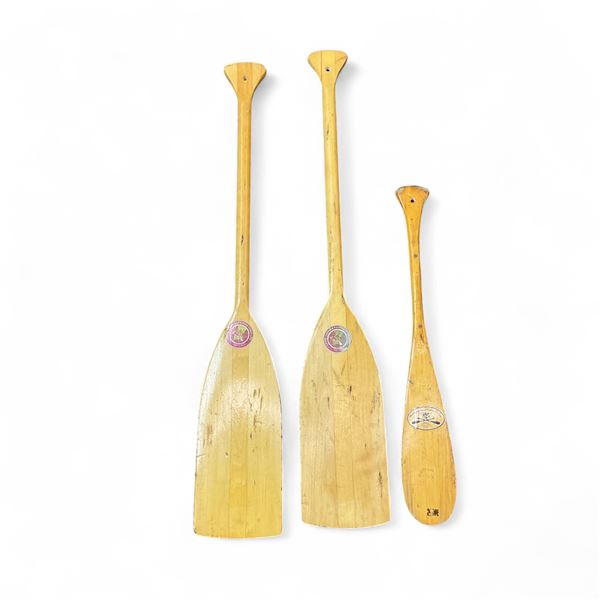 Paddles X 3, Northumberland 2' X 3 1/2", and Canoe Paddles, 36"  X 6" X 2 Qty