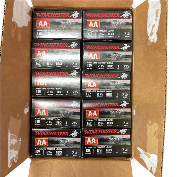 Winchester AA Xtra-Lite Target Load 12 Ga, 2-3/4", 1 oz, #7.5 Shot Ammunition, 250 Rounds