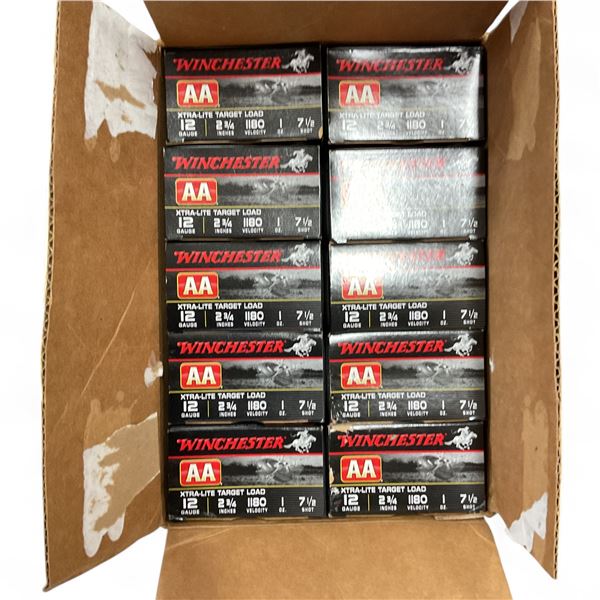 Winchester AA Xtra-Lite Target Load 12 Ga, 2-3/4 , 1 oz, #7.5 Shot Ammunition, 250 Rounds