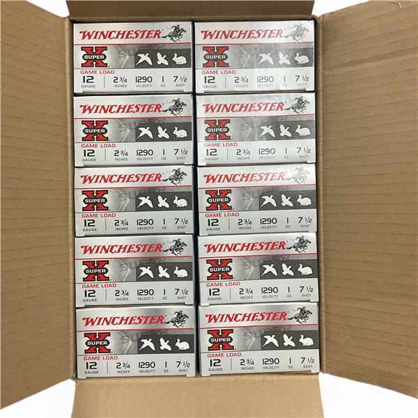 Winchester Super X Game Loads 12 Ga, 2-3/4"', 1 oz, #7.5 Lead Shot Ammunition, 250 Rounds