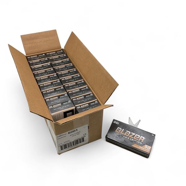 CCI Blazer Brass 9 mm 124 Grain FMJ Ammunition, Case of 1000 Rounds
