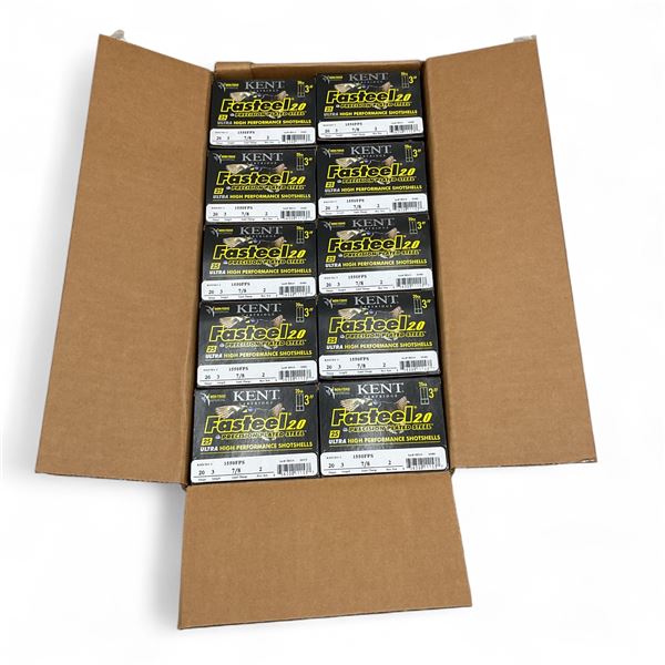 Kent Fasteel 2.0 Ultra High Performance 20 Ga 3" #2 Ammunition, 250 Round Case
