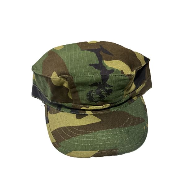 1x Bdu Marine Corps Logo Cadet Cap Woodland Camo Size XLarge