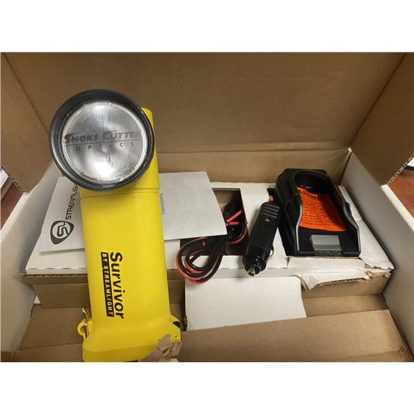 1x Streamlight 90264: Yellow Survivor W/ 12V DC Fast Charger