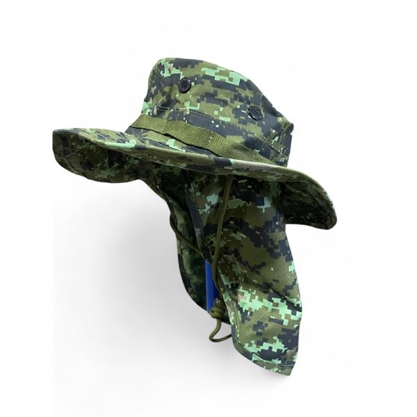 2x Boonie Hat Light Cad Pat Camo with Neck cover Size Large