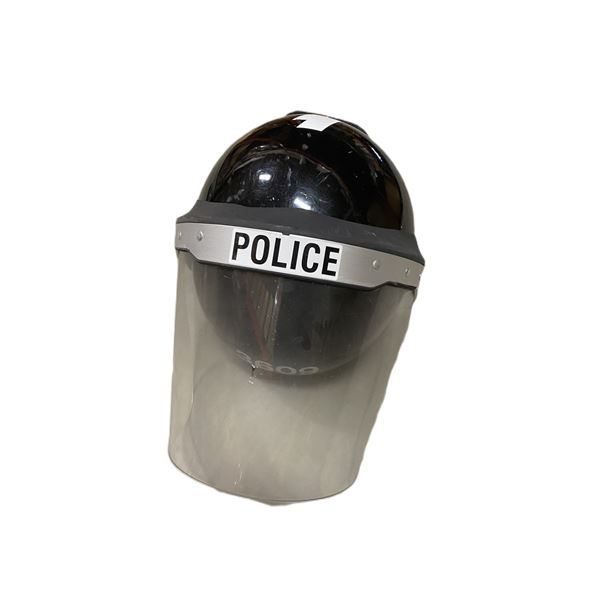 1x British Riot Helmet Black Good Condition Size