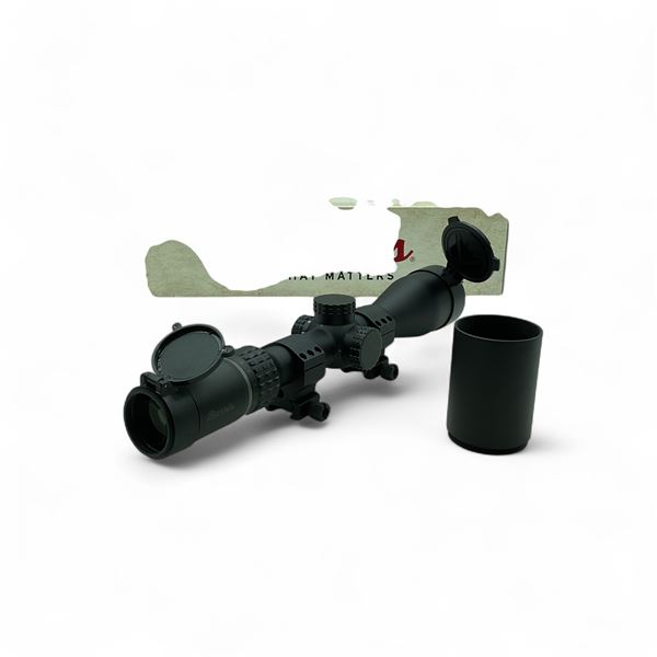 Burris Veracity 3-15x50mm Scope, 30mm Tube on Rings with Sunshade and Flip-Up Scope Caps