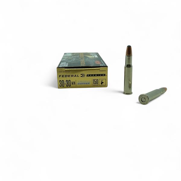 Federal Premium 30-30 Win, 150 Grain Trophy Copper Ammunition, 20 Rounds
