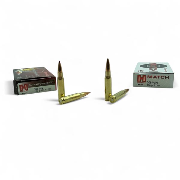 Assorted Hornady 308 Win Ammunition, 25 Rounds