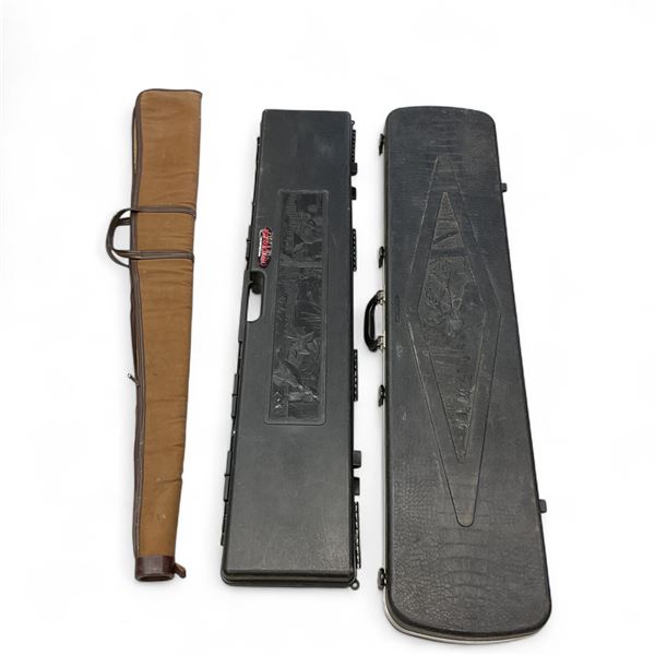Firearm Cases, Foam Lined 47" X 9" Scoped Rifle Case, Soft 53" Case and Foam Lined 52" X 11" Case