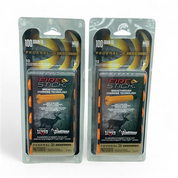 Federal Premium Fire Stick 100 Grain EQ Muzzleloading Firestick Charges, 20 Qty