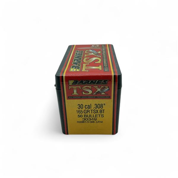 Barnes TSX 30 Cal (.308") 165 Grain TSX BT Projectile, 50 Quantity