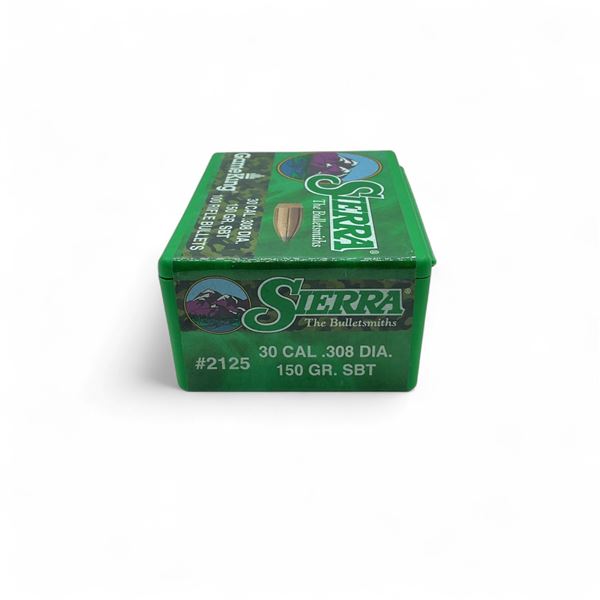 Sierra GameKing 30 Cal (.308") 150 Grain SBT Projectile, 100 Quantity