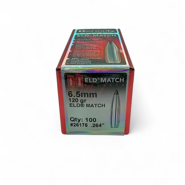 Hornady ELD Match 6.5 (.264") 120 Grain Projectile, 100 Quantity