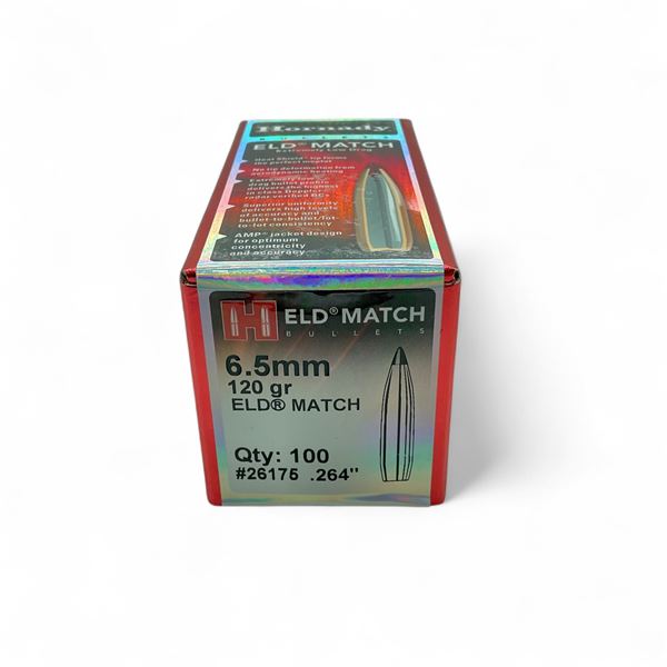 Hornady ELD Match 6.5 (.264") 120 Grain Projectile, 100 Quantity