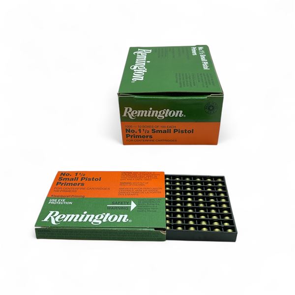 Remington No 1 1/2 Small Pistol Primers, 1000 Qty