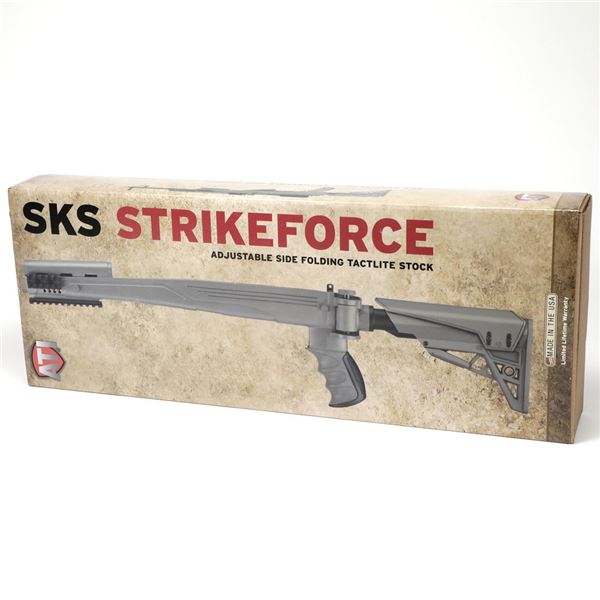 ATI SKS Strikeforce Adjustable Folding Stock Gray No Butt Stock Included