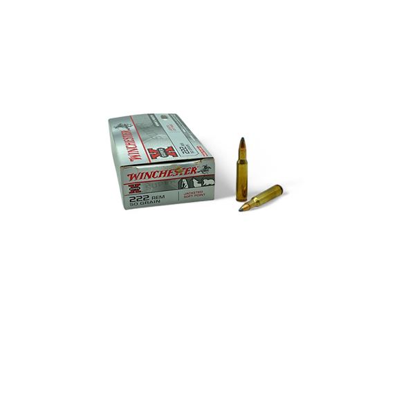 Winchester Super X 222 Rem, 50 Grain JSP Ammunition, 18 Rounds