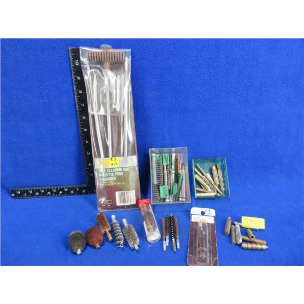 Lot of Misc Gun Cleaning Tools - Brushes, Rods, Tips, Etc.