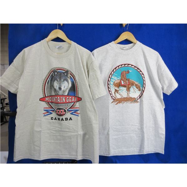 NEW - Native American on Horse Size L, Mountain Gear Wolf Size XL