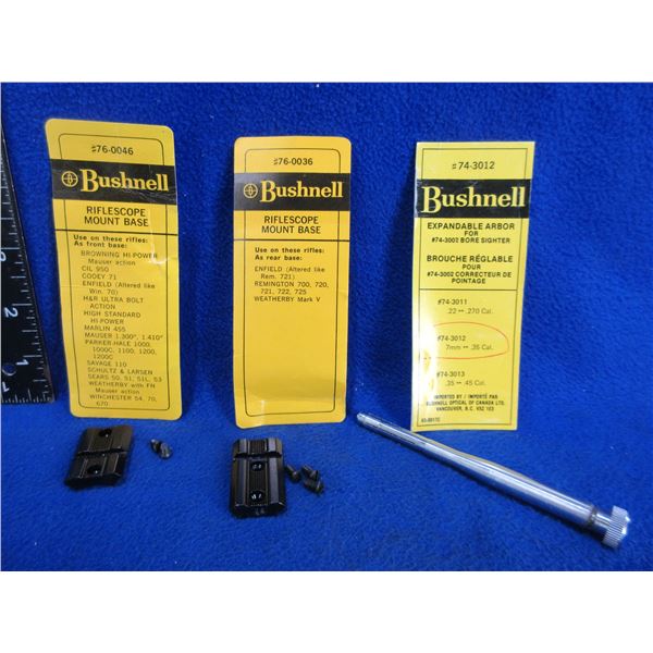 2 Bushnell Scope Bases & Expandable Arbor for Bore Sighter