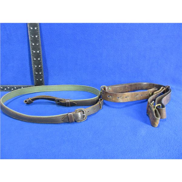 2 Leather Rifle Slings