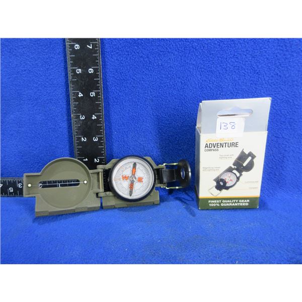 Eddie Bauer Adventure Compass - Luminous Dial, Sighting Wire
