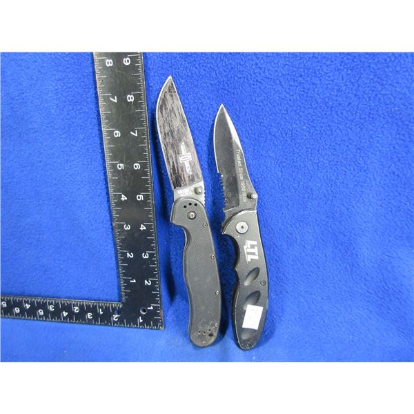 2 Folding Lock Blade Knives - 3" and 3 1/2" Blades