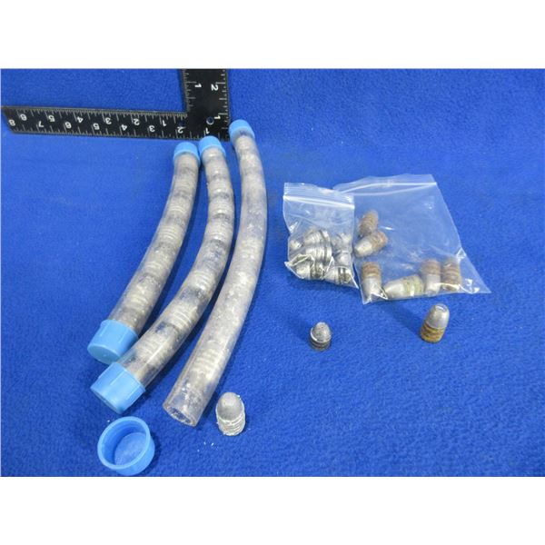 45 Cal. Lead Bullets - Bag of 19 and 50 Cal. Lead Bullets - 24 (In Tubes)