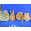 Image 2 : Lot of Misc. Muzzleloading Supplies - 4 Pouches, Wads, .498" Lead Balls, Etc.